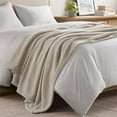 thumbnail image 2 of Beautyrest Dream Soft Faux Feathersoft Fabric Full/Queen Blanket in Taupe, 2 of 5