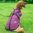 thumbnail image 3 of Ropa reflectante para perros grandes, resistente al frío, cálida, acolchada de algodón, chaqueta impermeable para perros de otoño e invierno, 3 of 6
