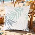 thumbnail image 4 of CaiYueKe Throw Pillow Covers Outdoor Waterproof Cozy Graceful Fan-Shaped Leaves Decorative Cushion Cases for Garden Patio Tent Balcony Couch Sofa 18 X 18 Inches, 4 of 8