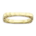 thumbnail image 1 of 925 Sterling Silver Gold Plate Square Stackable Ring, 1 of 6