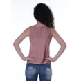 thumbnail image 2 of Moomaya Haut Sans Manches Uni pour Femmes Blouse en Schiffli Tunique Décontractée d'Été, 2 of 6