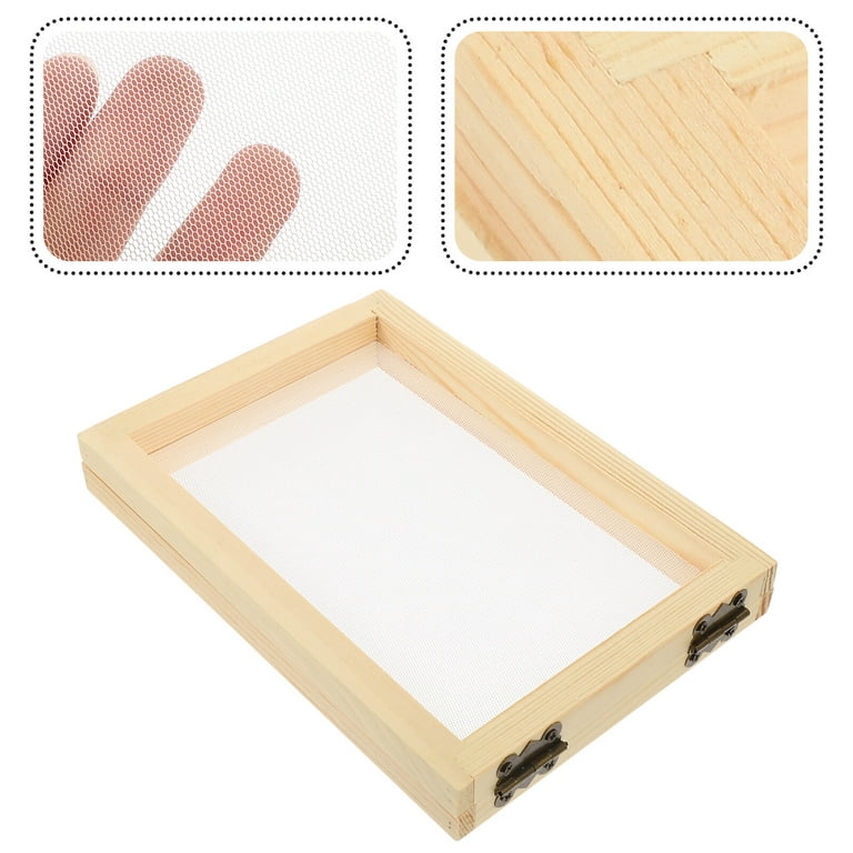 Retro Ancient Handcraft Wooden Recycling Paper Making Kit Screen Frame  Mould Screen Frame Paper Making Screen Wooden paper holder