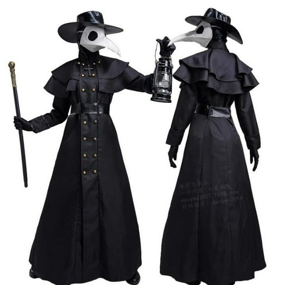 7pcs/set Plague Doctor Costume With necklace