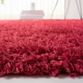thumbnail image 5 of SAFAVIEH Madrid Miah Solid Polyester Shag Area Rug, Red, 8' x 10', 5 of 8