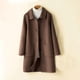 thumbnail image 4 of AUNVITO Women's Notched Collar Long Sleeve Wool Blend Overcoat Casual Elegant Winter Style, 4 of 7