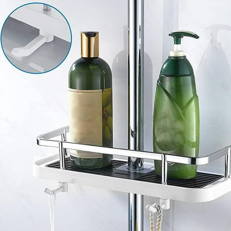 Liftable Bathroom Shower Rack, Punch-free Bathroom Shelf on the Wall,  Hanging Shower Caddy for 24-25mm Shower Bar, Bar Soap Holder Shower, Swan Shower  Bar Shampoo Storage Shelf 