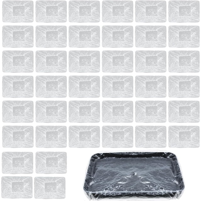 40 Pcs Paint Tray Liners, Disposable Paint Roller Liner for Tray, Large Paint Roller Tray Sets for House Painting Walls