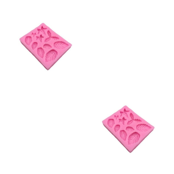 Kearding Reemplazo de molde con forma de hoja de 10 rejillas para microondas, molde decorativo para hornear galletas de Chocolate DIY, 2piezas