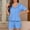 Blue, variant on SYMOID Soft Womens Pajama Sets Cozy Button Up Pajamas Green Size L