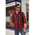 thumbnail image 5 of COOFANDY Men's Flannel Shirts Long Sleeve Button Down Plaid Shirt Lightweight Christmas Shirt Jacket, 5 of 6