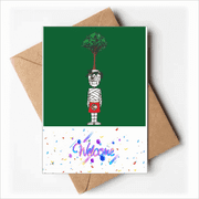 tunisian tree soccer cartoon Welcome Back Greeting Cards Envelopes Blank