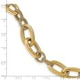 thumbnail image 2 of 14K Brushed & Polished Textured Fancy Link Bracelet, 2 of 2