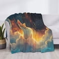 thumbnail image 3 of Fotbe Starry Sky Constellation Cat Manta de Franela con Estampado, Manta Ultrasuave para Cama, Sofá, Auto, Hipoalergénica y Antibolitas-50"x40", 3 of 6