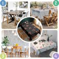 thumbnail image 3 of Spooky Pumpkin Faces Halloween Pattern Rectangle Tablecloth 60"x120",Waterproof Polyester Rectangle Table Cloth, Wipeable Spillproof Polyester Tablecloth for Dining, Camping, Indoor and Outdoor, 3 of 6