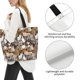 thumbnail image 3 of Balery Cut Cats Bolsa Tote Estilo Estético con Cremalleras, Bolsa de Hombro, Bolsa de Compras Grande y Plegable, 3 of 8