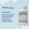 thumbnail image 3 of Superior Labs D-Mannose Vegetarian Capsules, 500mg, Intestine Support, 120 Count, 3 of 9