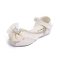thumbnail image 7 of BOBOGOJP Girls Mary Jane Ballet Flats with Bow Toddler Dress Shoes for Party Outfits Beige for Size 12.5, 7 of 7