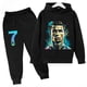 thumbnail image 2 of Conjunto de sudadera y pantalones deportivos para niños, conjunto de 2 piezas para niños y niñas, ropa para niños con estampado de avatar de Ronaldo, 2 of 5