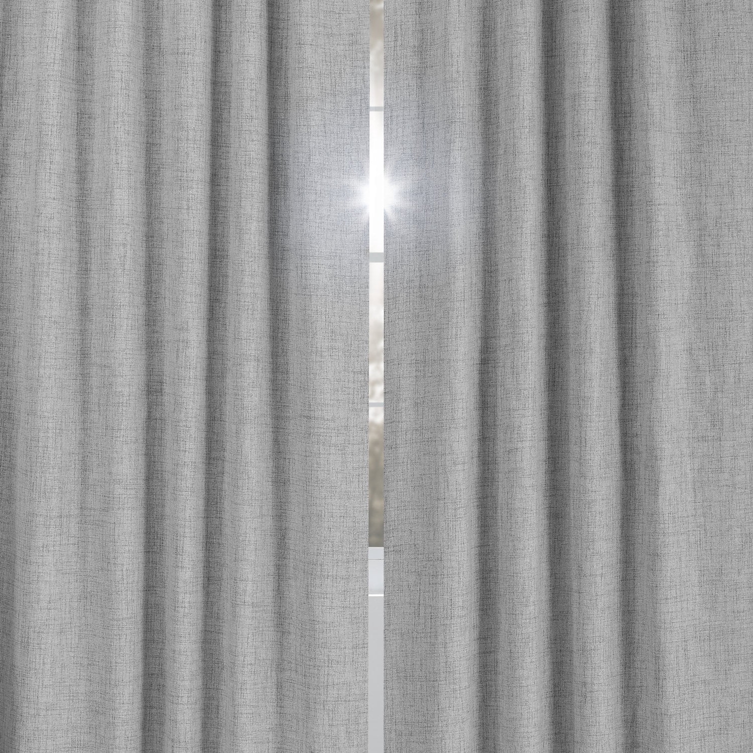 Millennial Grey Thermal Cross Linen Weave Blackout Grommet Curtain (1 Panel), Millennial Grey, 50W X 84L