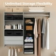 thumbnail image 3 of GRANNY SAYS Hanging Closet Organizer 6-Shelf, Foldable Storage Shelves with 5 Drawers, 6 Side Pockets, Black, 3 of 8