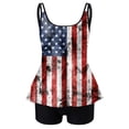 thumbnail image 5 of LPKRT Women Independence Day Tankini Set - High Waist Bikini With Removable Pads, Patriotic Swimsuit(Red-S), 5 of 6