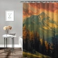 thumbnail image 2 of Orinice Mountain Sunset Trees Bathroom Decor Set Polyester Fabric Shower Curtain with Hooks 69x72, 2 of 7