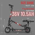 thumbnail image 3 of Adults Electric Motorized Scooter for Teens,Foldable 10" Solid Tires,Fast 19 mph,Long Range,350W Commuter E Scooter,Dual Suspension, 3 of 7