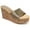 Gold Metallic, variant on Thalia Sodi Womens Jae Faux Suede Slip-On Wedge Sandals