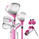 thumbnail image 1 of Juego De Club Infantil De 5 Piezas, Juego De Entrenamiento De Club De Hierro Y Putter De Madera Junior De aleación Con Bolsa De Soporte Y Fundas Para La Cabeza Para Niños Y, 1 of 8