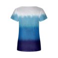 thumbnail image 4 of Blusa suelta de manga corta con cuello en V informal estampada a la moda para mujer OAVQHLG3B Store lin121212, 4 of 4