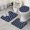 Blue Sun Moon-1, variant on Beige Gothic Skull Pumpkin Rose Pattern Bathroom Rugs Sets 3 Piece,Toilet Cover Set,Absorbent Non Slip Bathroom Mats Sets with U-Shaped Contour Rug Toilet Rug Set
