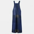 thumbnail image 3 of Danhjin Women's Baggy Wide Leg Overalls Casual Loose Jumpsuit Rompers Buttons Suspender Jumpsuit on Clearance, 3 of 5