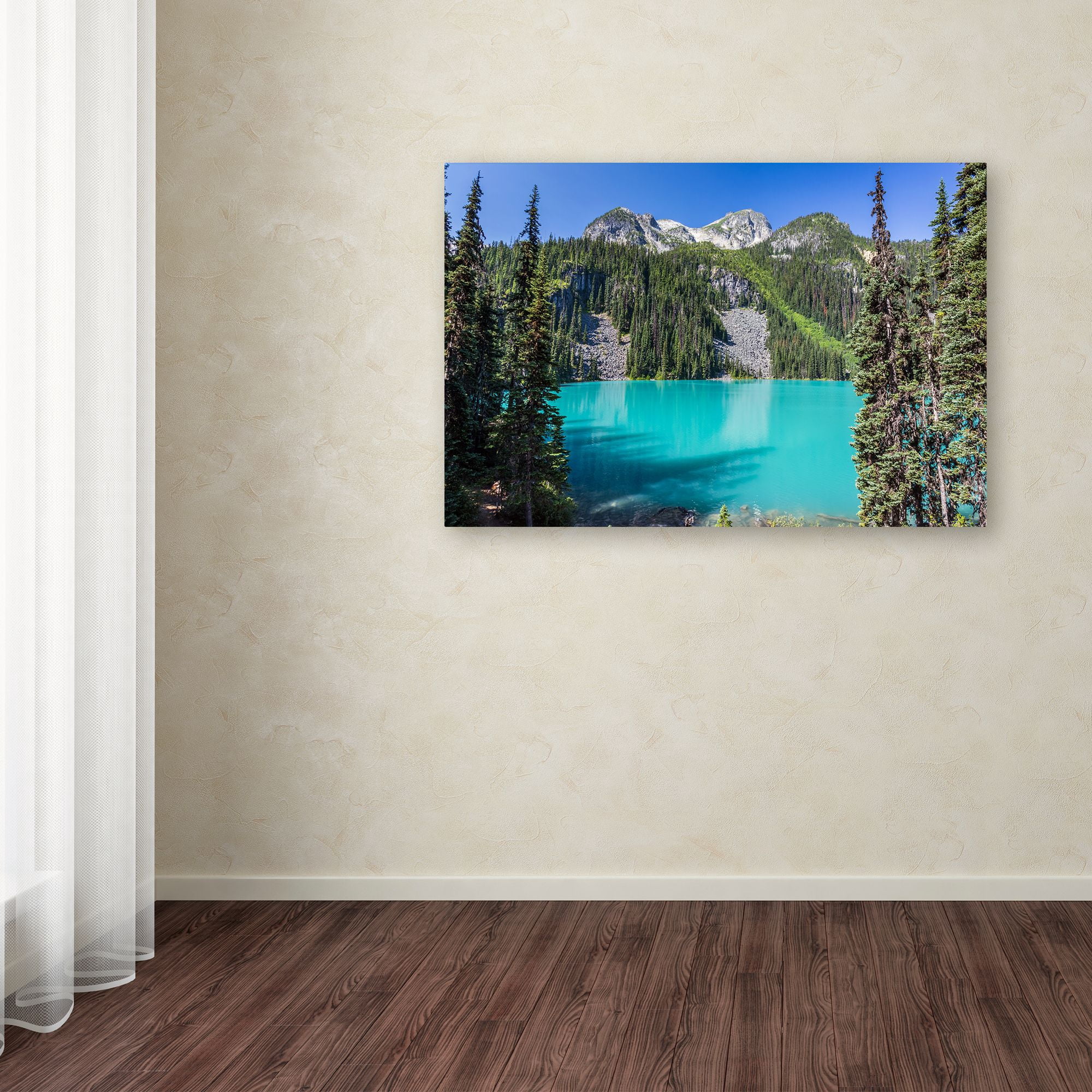 Pierre Leclerc 'Turquoise Lake' Canvas Art 16 x 24
