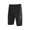 thumbnail image 3 of Ticikt Men's Compression Swim Jammers Elastic Waist Printed Athletic Swim Shorts for Training,Grey, 3 of 7