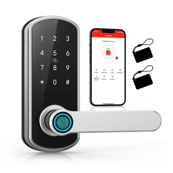 Smart Door Lock Electric Finrprint Biometric Digital Locks Password Keyless Door Handle Deadbolt Lock Home Security ,More Secure