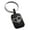 Black, variant on Stainless Steel Dog Paw Heart Engraved Small Rectangle Dog Tag Charm Keychain Keyring