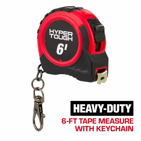 Hyper Tough 6-Foot Tape Measure with Keychain