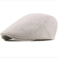thumbnail image 2 of SikaFu Men Women Berets Cotton Linen Beret Hat Adjustable Retro Ivy Newsboy Flat Cap Spring Summer Male Female Vintage Beret Cap, 2 of 6