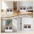 thumbnail image 6 of 43'' Hidden Cat Litter Box Wooden Furniture Enclosure with Drawer and Stairs Washroom for Bedroom, 6 of 10
