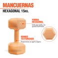 thumbnail image 2 of Mancuernas 7.5 Kg Pesas Hexagonales 2pz Altera Entrenamiento, 2 of 6