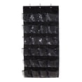 thumbnail image 3 of Bolsa de almacenamiento Organizador de zapatos de puerta no tejida 24 bolsillos Estante de almacenamiento para colgar en la puerta a prueba de polvo, Negro Kearding  HA003055-01, 3 of 6