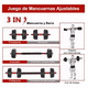 thumbnail image 2 of Mancuernas Ajustables, Barras, Pesas De Ejercicio Kit 15kg Negro Lineas rojas, 2 of 5