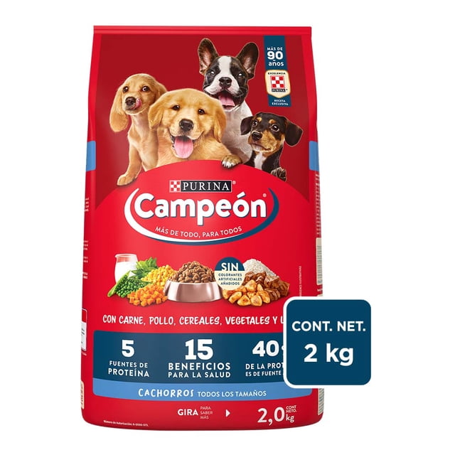 Alimento para Perro Campeón Cachorro Todos los Tamaños Carne 2 kg