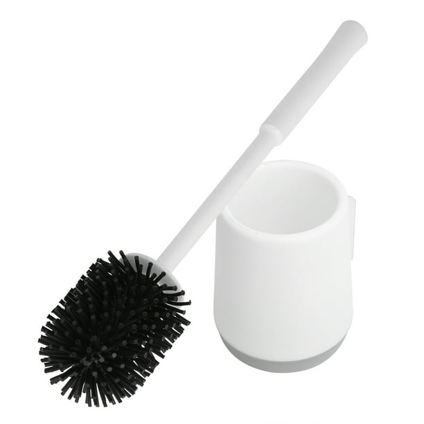 Brosse de Toilette, Brosse WC en Silicone avec Tête de Brosse Multifonction  3 en 1 et