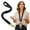 Black, variant on CHENjy Ruched Phone Strap, Silky Fabric Phone Lanyard, Soft Elastic Style Neck Wrist Strap with Metal Clasp for ID Badge and Keys, Black