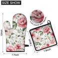 thumbnail image 6 of Pioneer Flower Kitchen Oven Mitt and Pot Holder Sets 4 Pcs for Baking, Cooking and Grilling, Heat Resistant Up To 392 °F, 6 of 7