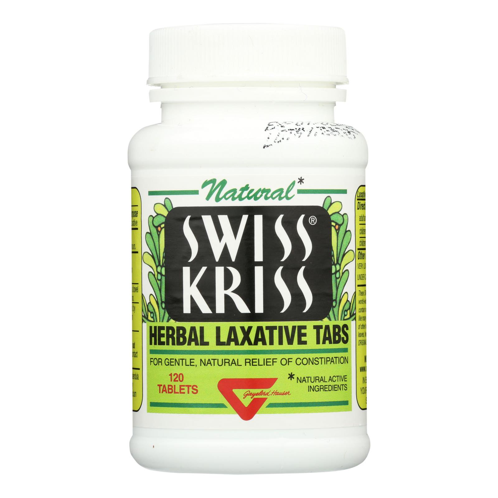 Swiss Kriss Herbal Laxative Tablets 120 ea (Pack of 6)