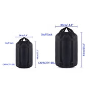 GOGHOST Compression Stuff Sack for Sleeping Bag Accessories,210T Tear Resistant Polyester,Black,20L