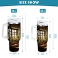 thumbnail image 3 of 30 oz Insulated Stainless Steel Tumbler Double Wall Stainless Steel Tumbler with 2-Way Drinking Vintage Kitchen Scene, 3 of 9
