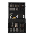 thumbnail image 4 of VEIKOUS 71'' Kitchen Pantry Storage Cabinet w/Microwave Stand and Buffet Hutch Cupboard, Black, 4 of 15